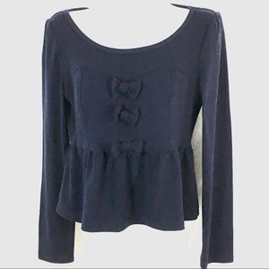 Look At Details Pepaloves Navy Peplum Bust 37 Sz 2